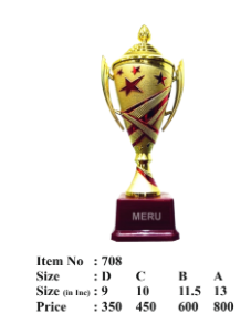 Gold and Red Fibre Trophy