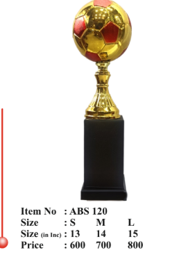 Custom Football Trophy Gold and Red ABS120