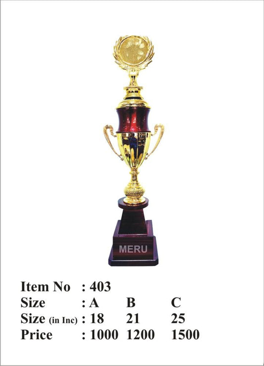 Gold and maroon Fibre-Trophy