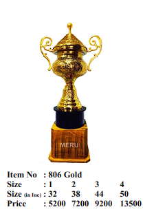 Gold Metal Cup Sports Awards Trophy