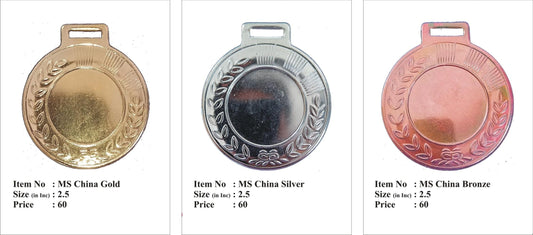 Gold; silver; and bronze medals ready for custom printing.