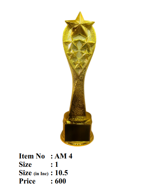 Gold Star Trophy for Corporate Awards gold star trophy award am 9