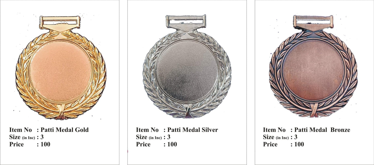 Gold; Silver; and Bronze Custom Medals