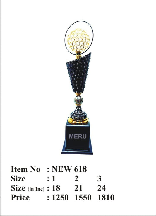 Black and gold premium trophy award