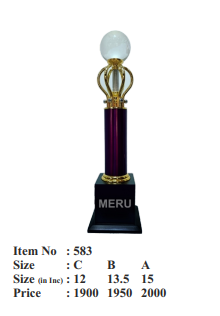 Clear crystal globe trophy.