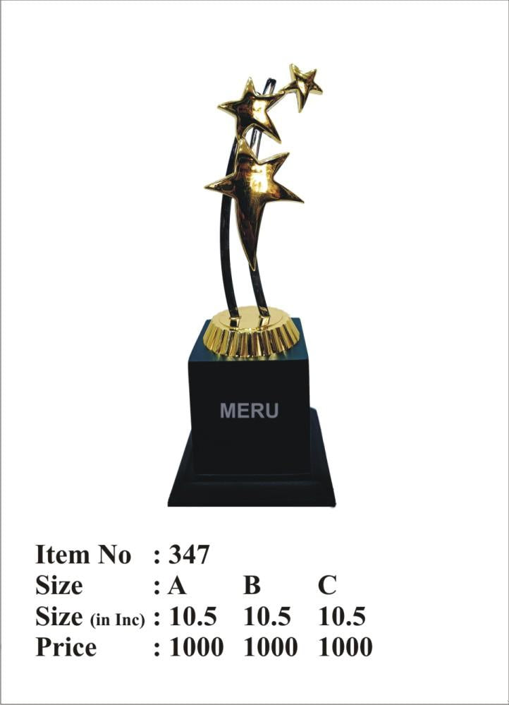 Premium Gold Star Trophy with Ascending Stars
