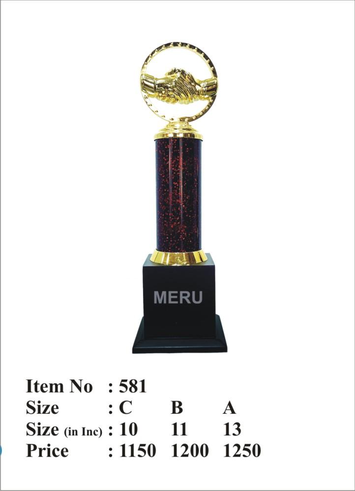 Gold handshake acrylic trophy