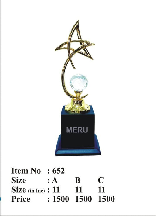 Star Trophy with Crystal