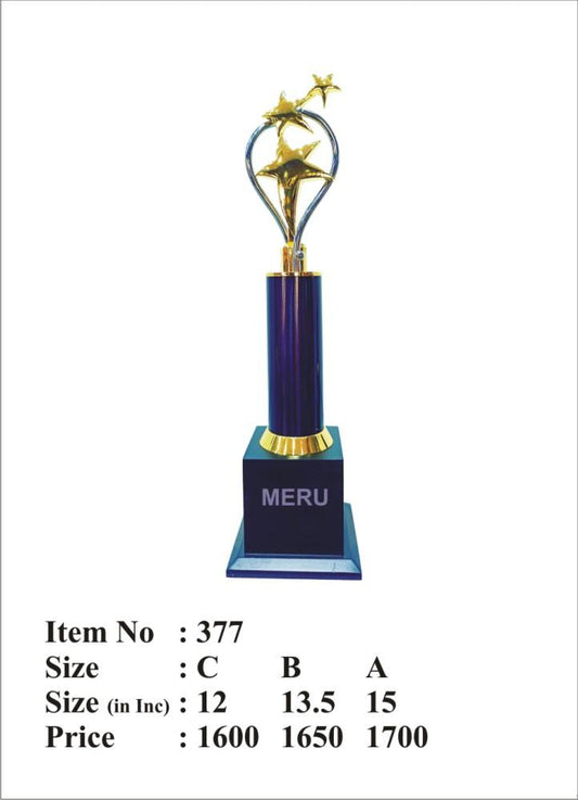 Golden star premium acrylic trophy