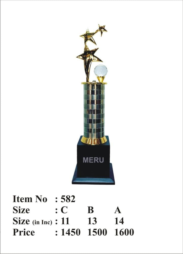 Premium star trophy symbolizing achievement.