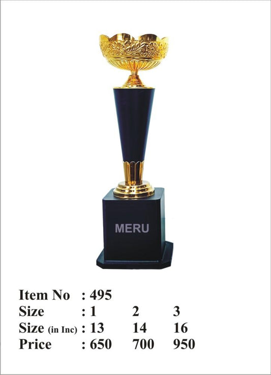 Premium Gold and Black Achievement Trophy