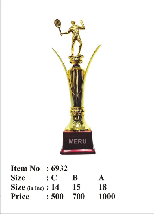 Gold Tennis Trophy Award