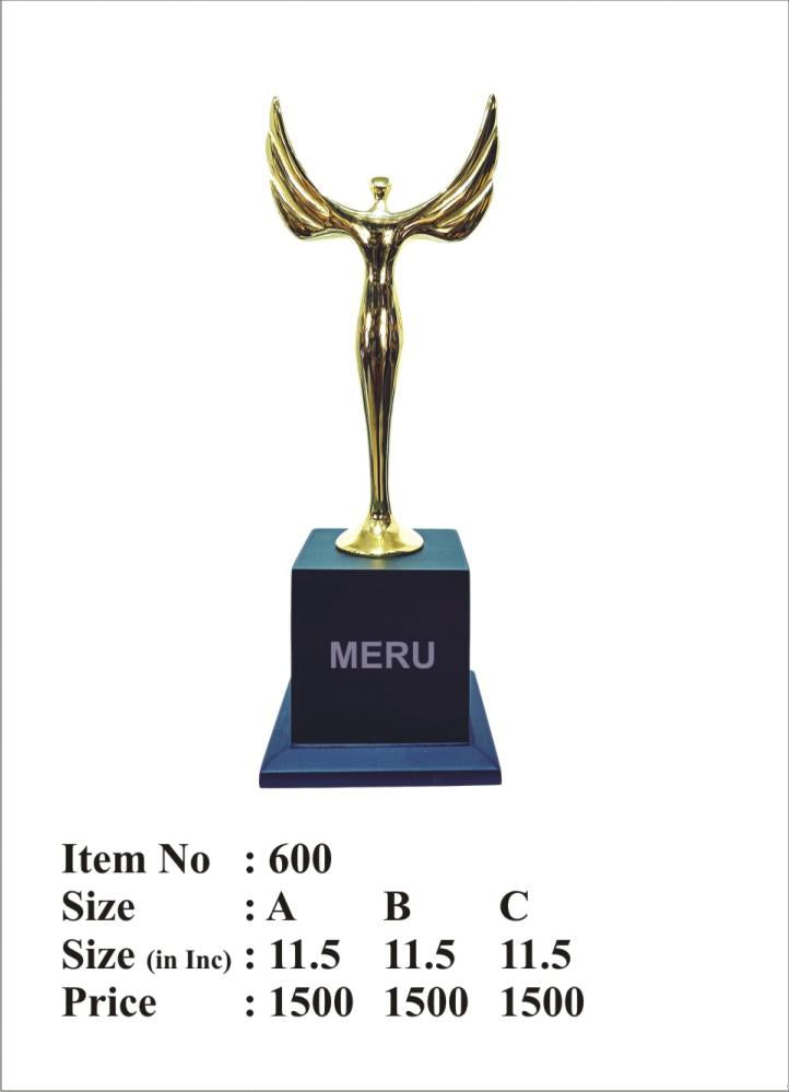 Gold winged victory trophy