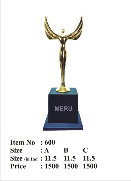 Gold winged victory trophy