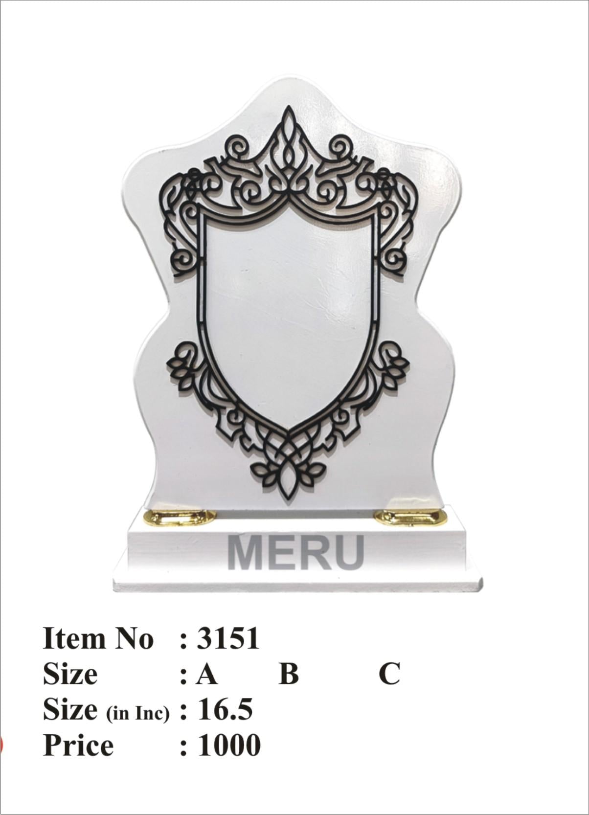 Elegant Wooden Shield Memento