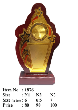 Elegant wooden memento award