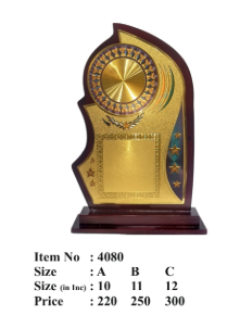 Wooden Memento with Gold Accents