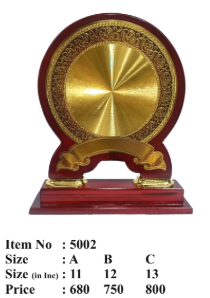 Wooden Memento with Gold Plated Center